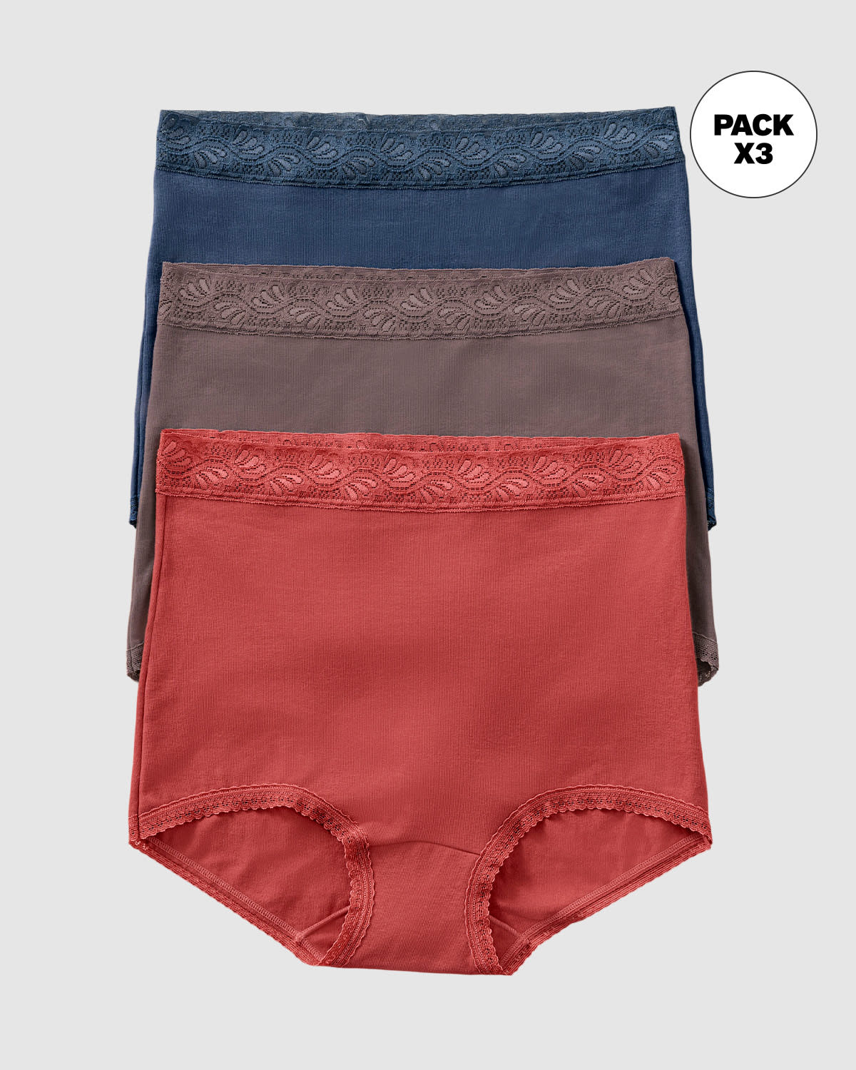 Paquete x 3 bragas clásicas de ajuste y cubrimiento total - Image 9