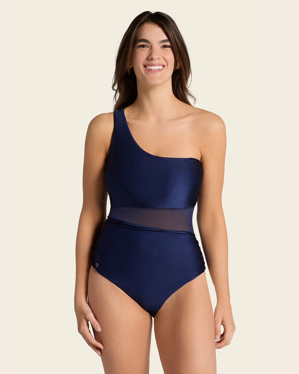 Bañador de un solo hombro con compresión suave de abdomen bajo - Image 5