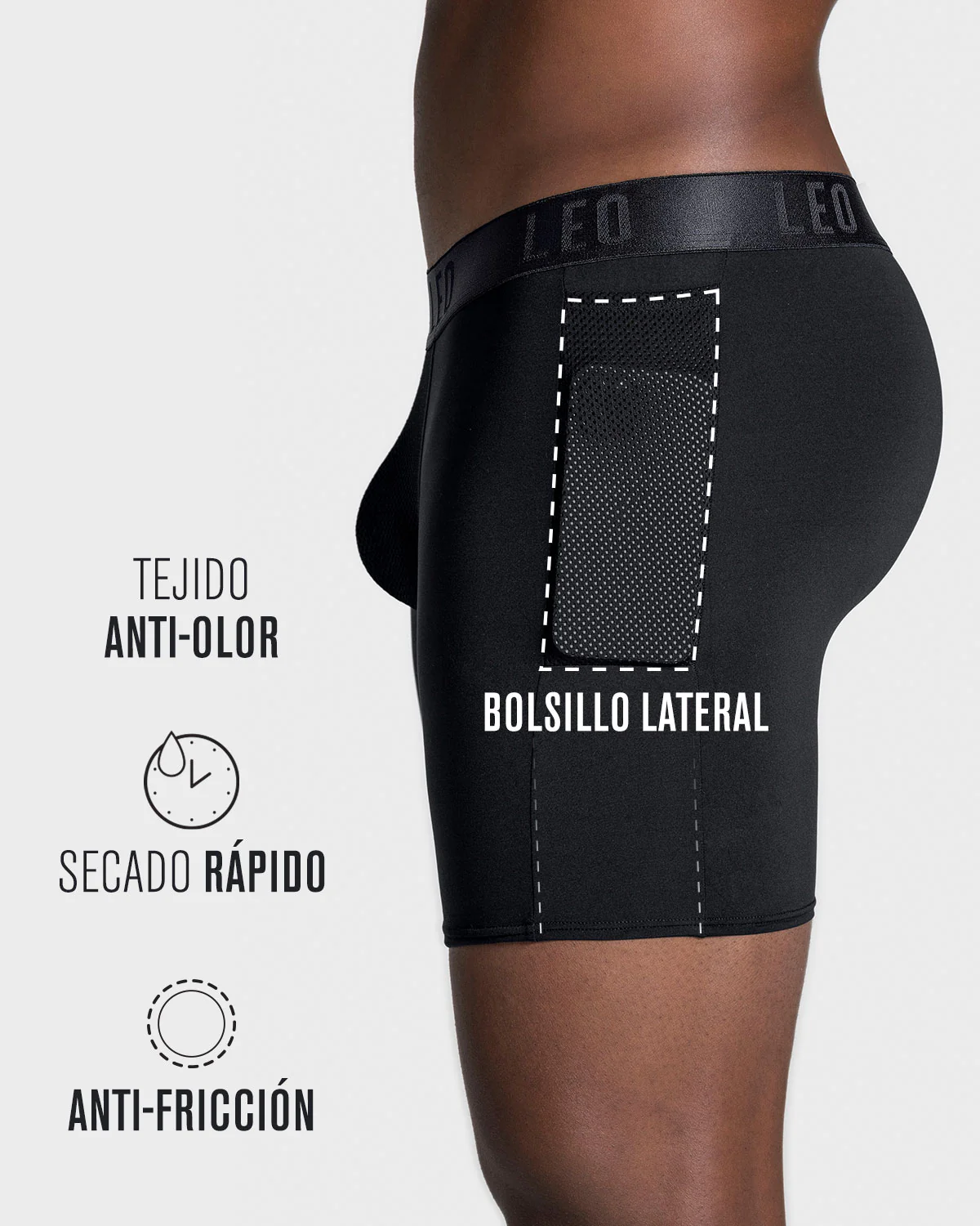 Bóxer deportivo con bolsillo lateral en microfibra - Image 11
