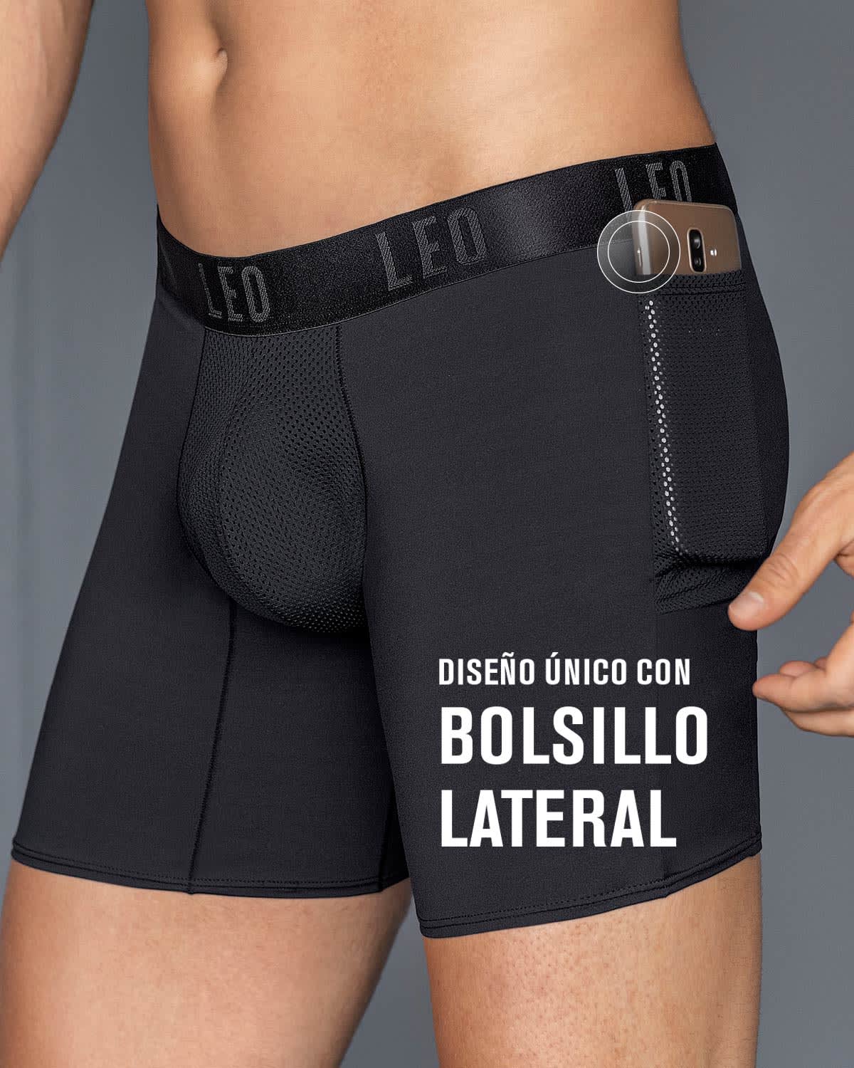 Bóxer deportivo con bolsillo lateral en microfibra - Image 27