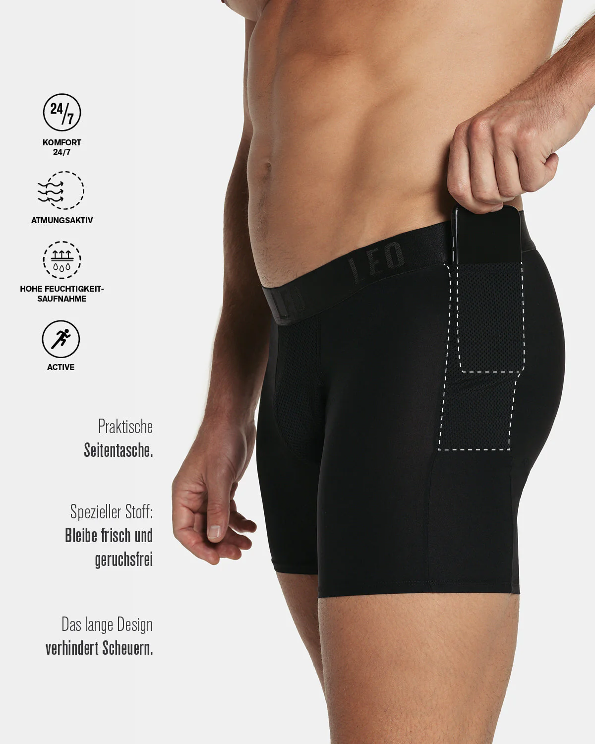 Bóxer deportivo con bolsillo lateral en microfibra - Image 32