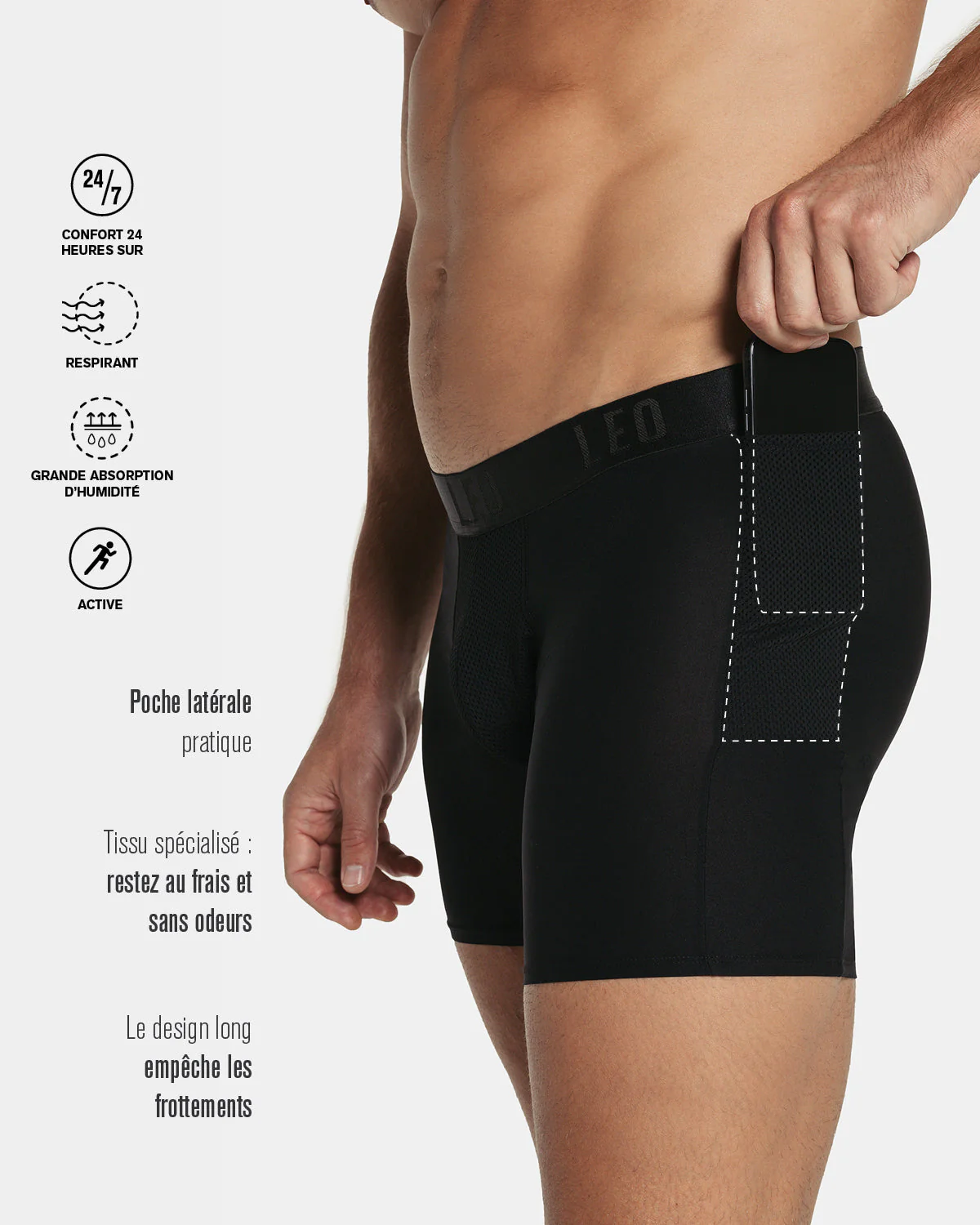 Bóxer deportivo con bolsillo lateral en microfibra - Image 33