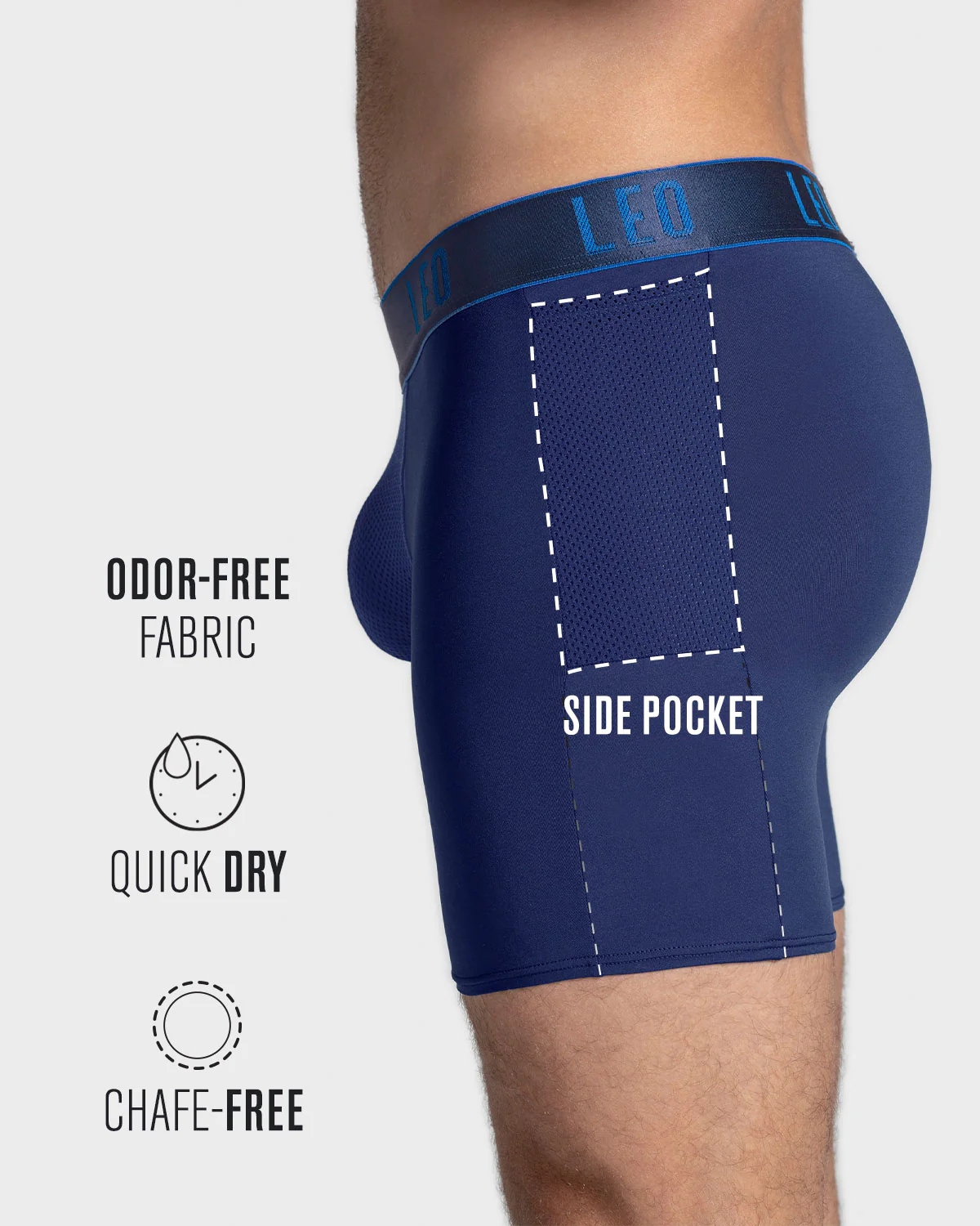 Bóxer deportivo con bolsillo lateral en microfibra - Image 5
