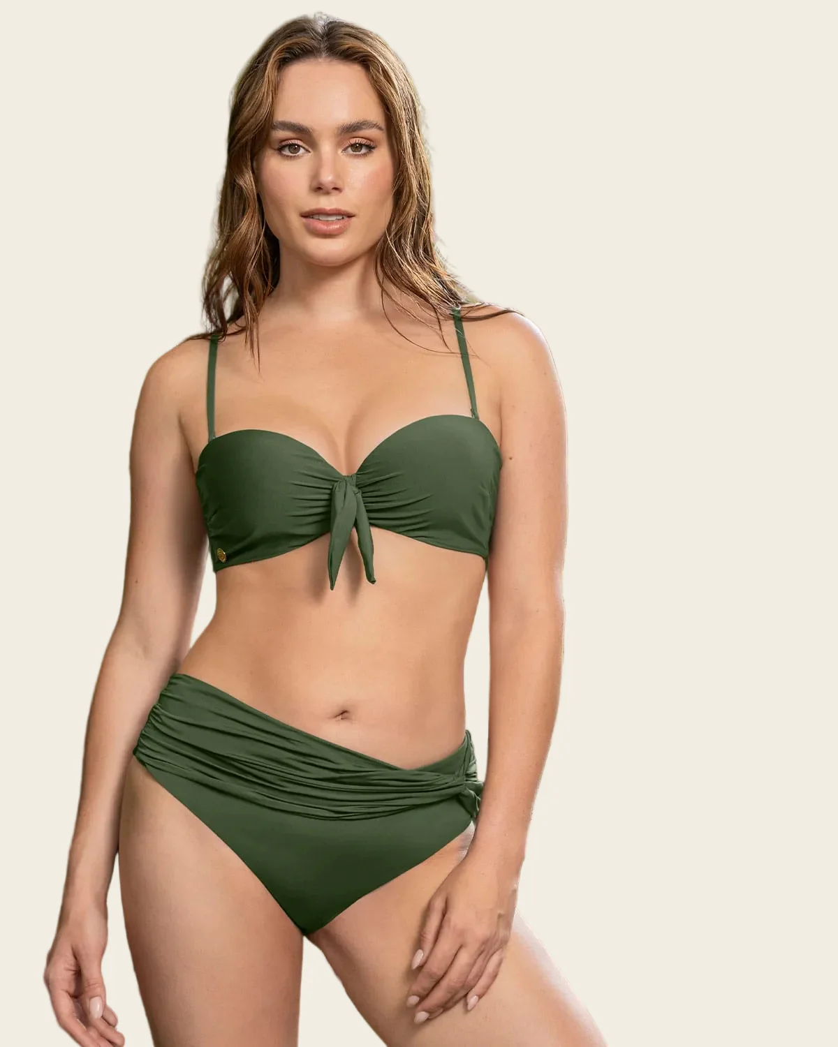 Braga de bikini con fajón cruzado - Image 3