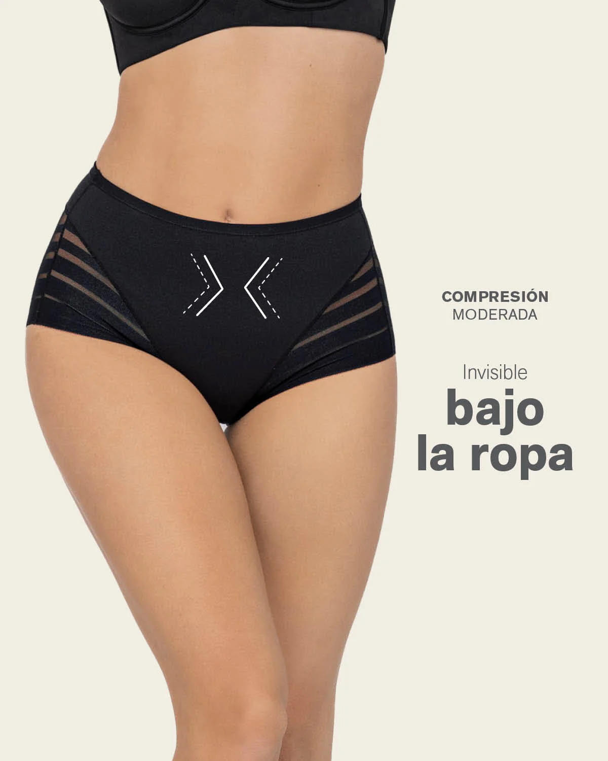 Braga faja clásica moldeadora de abdomen y bandas en tul - Image 3