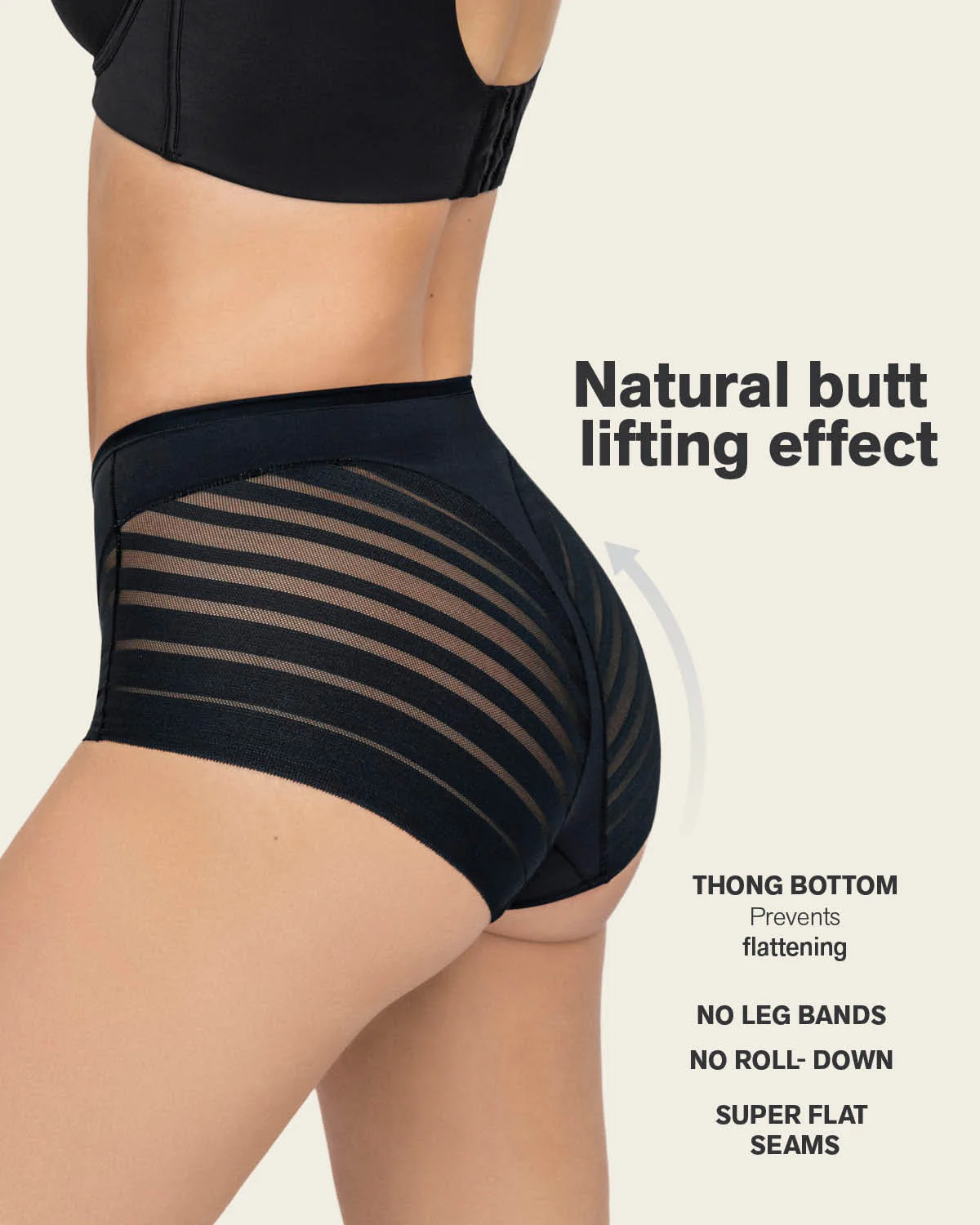 Braga faja clásica moldeadora de abdomen y bandas en tul - Image 4