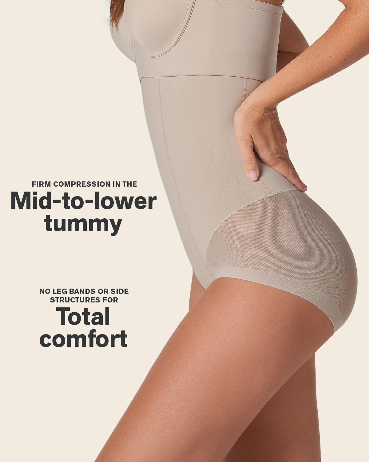 Braga faja de talle alto moldeadora de abdomen invisible en glúteos - Image 17
