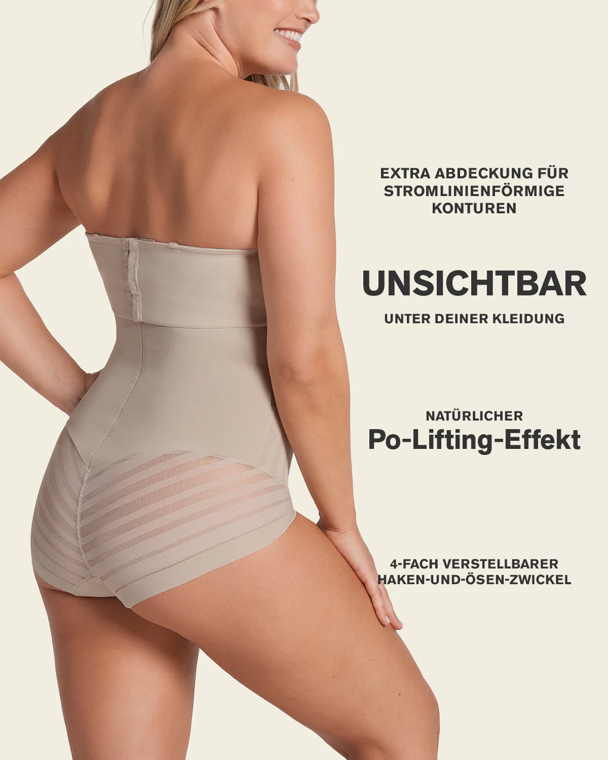 Braga faja pecho libre moldeadora de abdomen invisible en piernas - Image 11