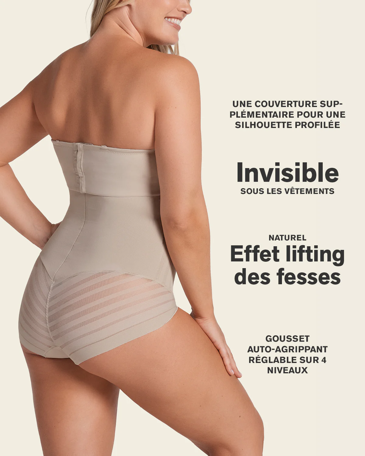Braga faja pecho libre moldeadora de abdomen invisible en piernas - Image 8