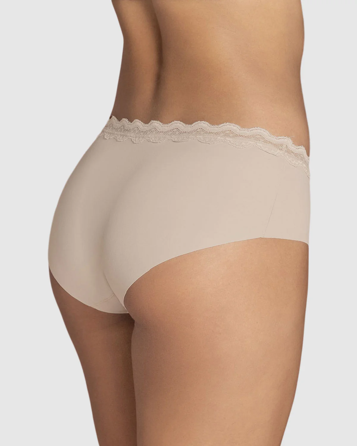 Braga hÃpster con encaje en cintura talle medio