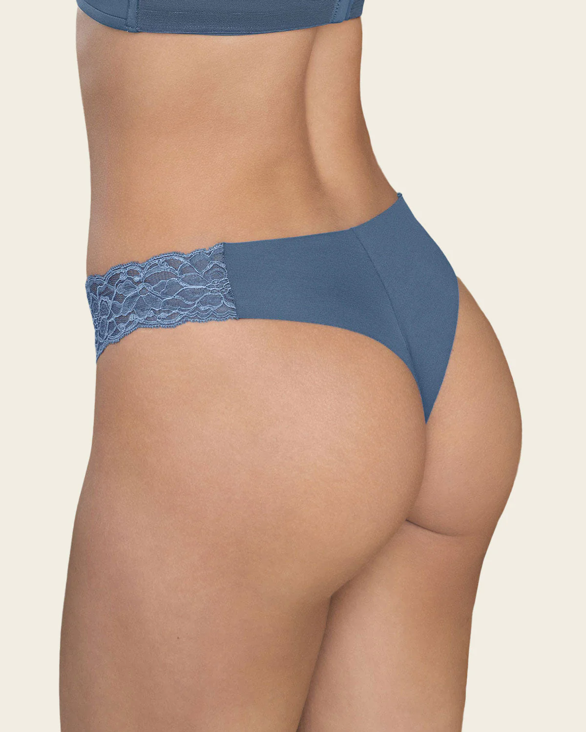 Tanga invisible con toques de encaje en laterales - Image 14