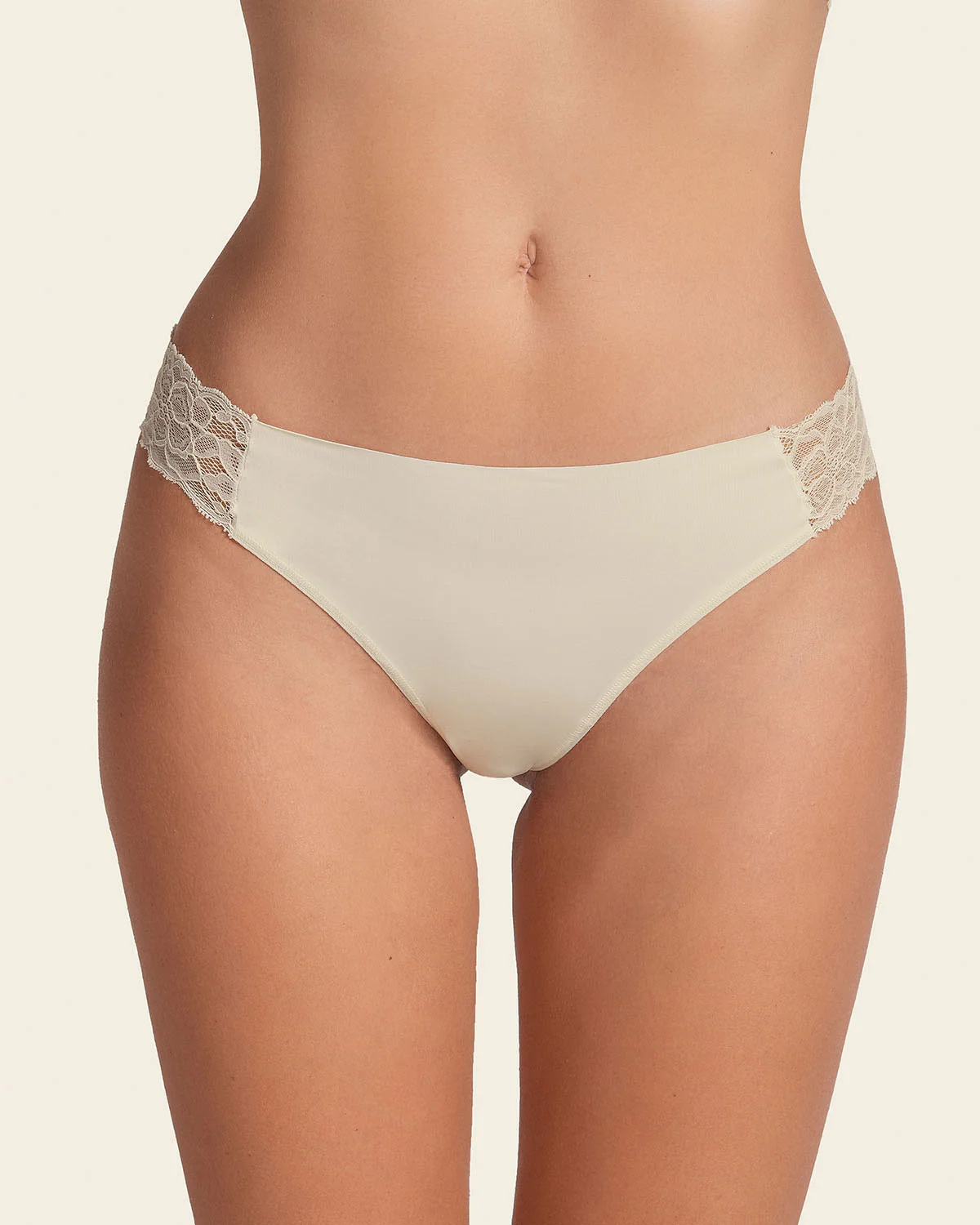 Tanga invisible con toques de encaje en laterales - Image 6