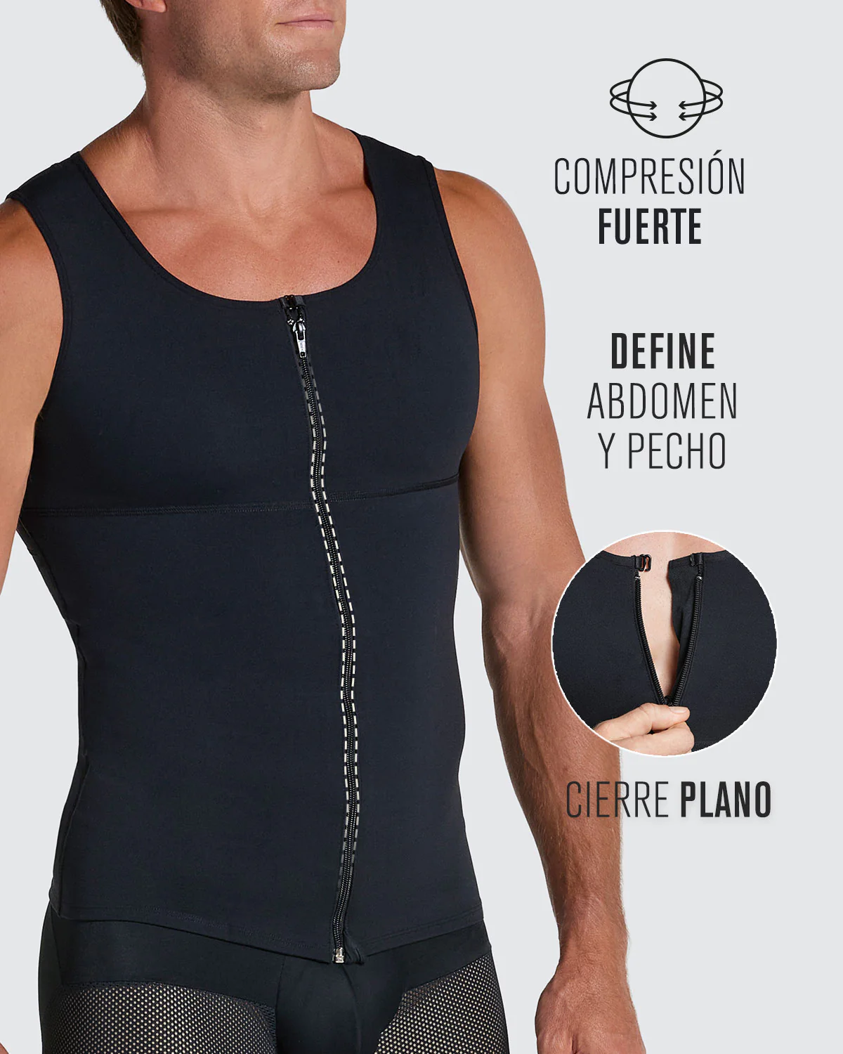 Chaleco de compresión con doble capa de tela en abdomen y espalda - Image 12