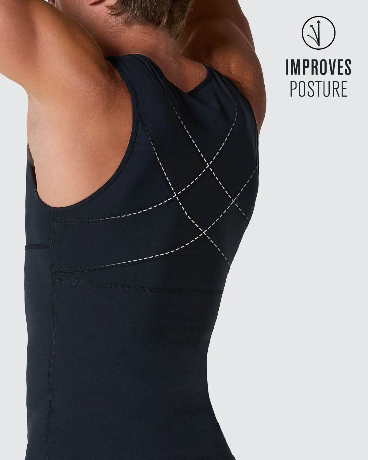 Chaleco de compresión con doble capa de tela en abdomen y espalda - Image 9