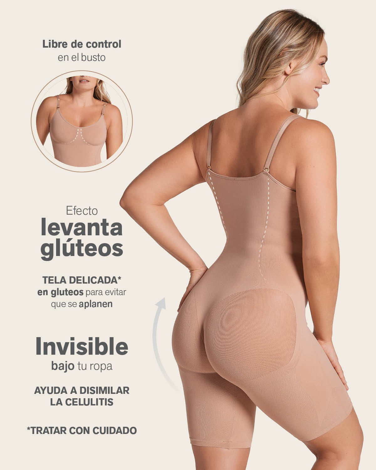 Faja body invisible moldeadora efecto levanta glúteos - Image 5