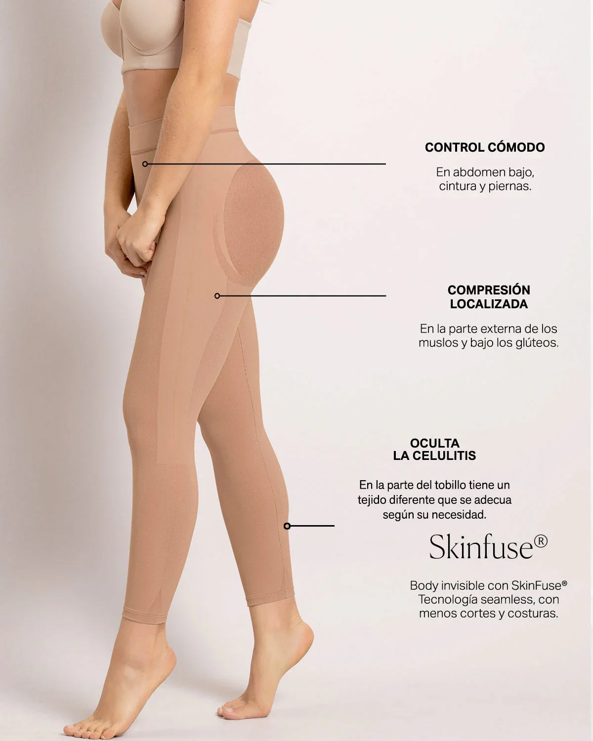Faja pantalón capri invisible levanta glúteos - Image 9