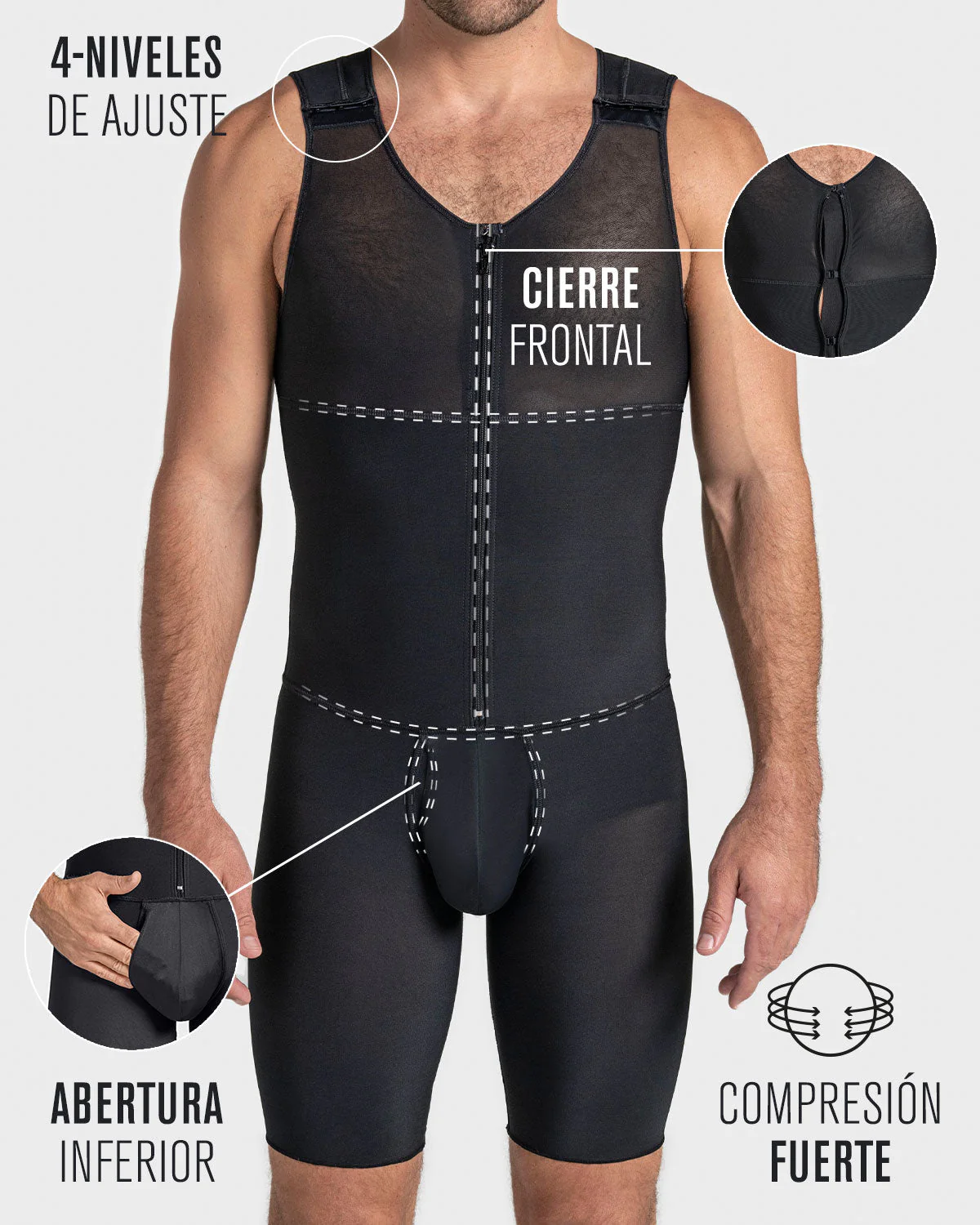 Faja postoperatoria de reducción de abdomen y compresión de muslos en PowerSlim - Image 4