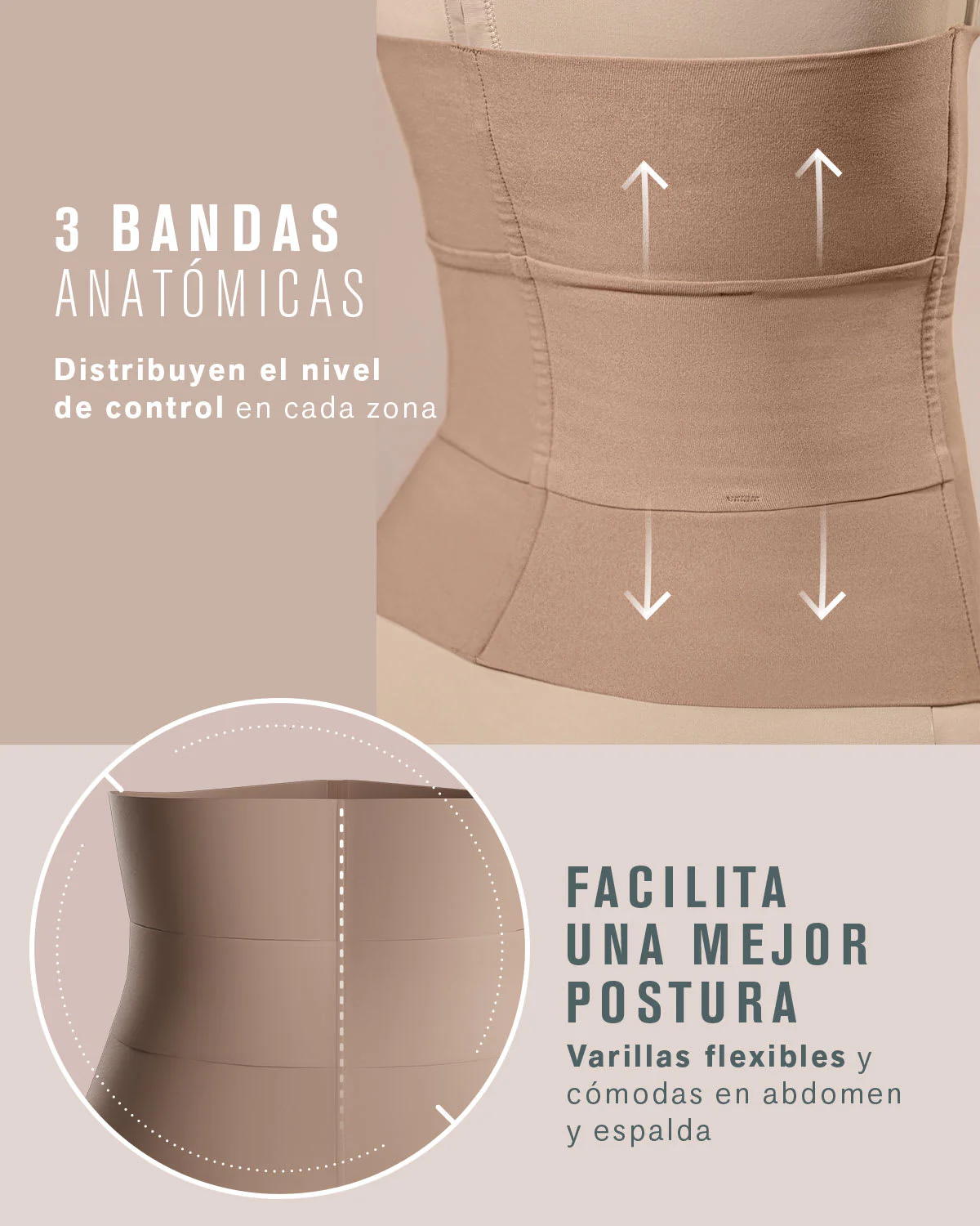 Faja cinturilla moldeadora con bandas anatómicas - Image 8