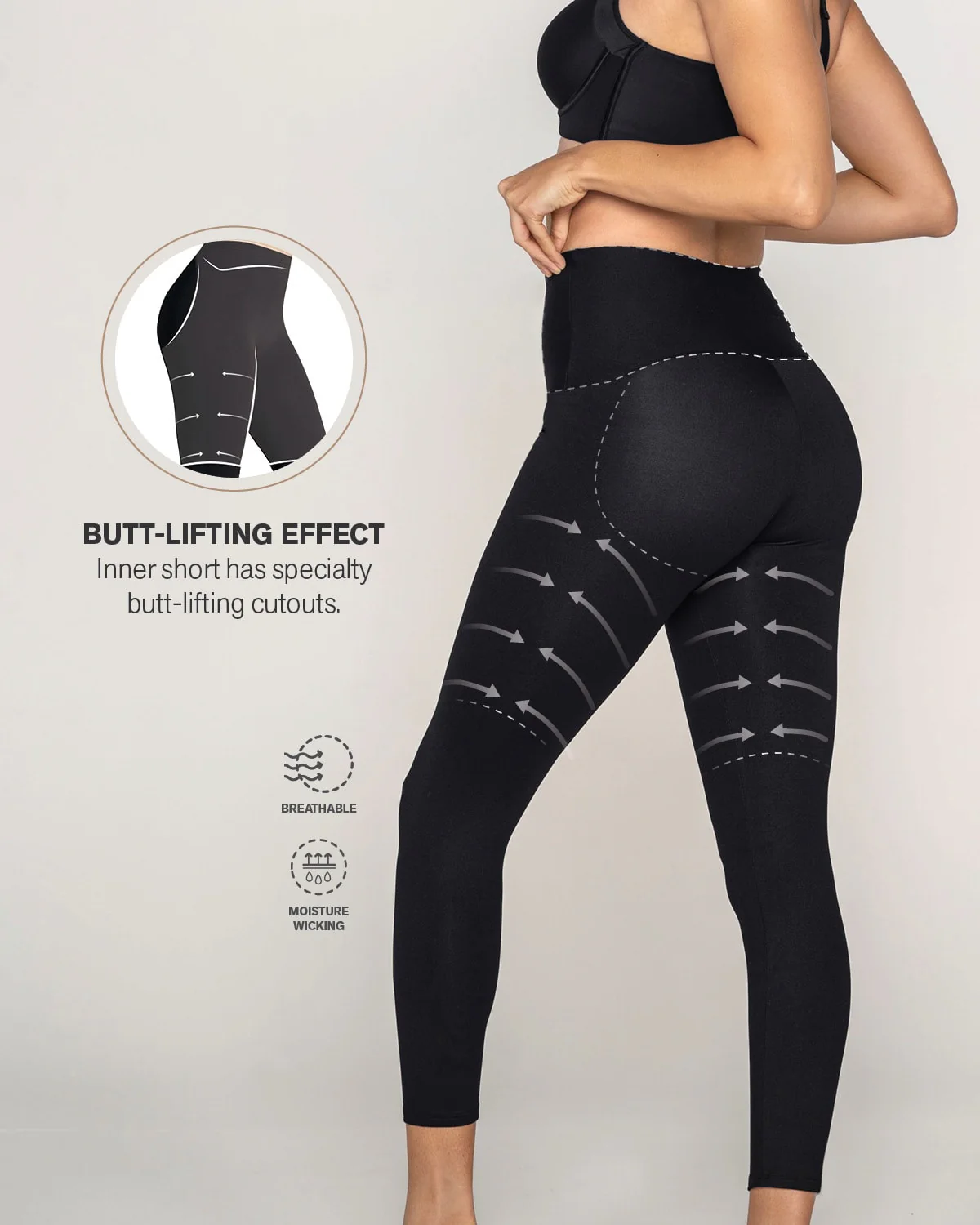 Legging moldeador con short interno levanta glúteos - Image 7