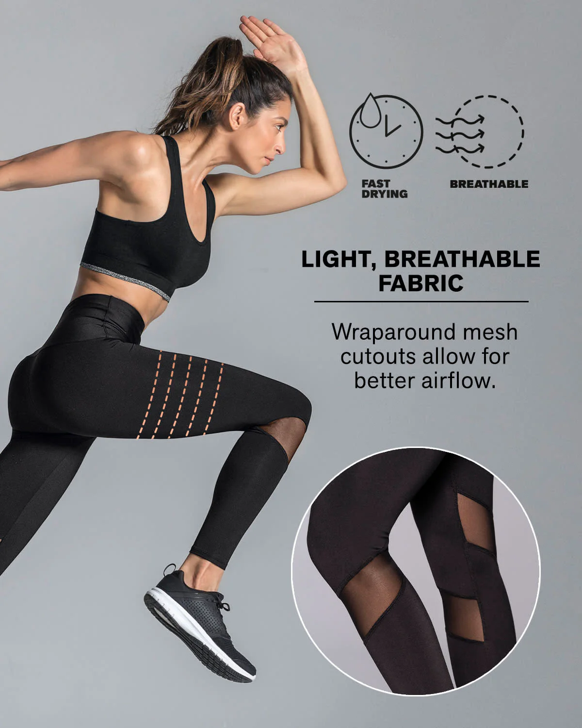 Legging de compresión con mallas transpirables en piernas - Image 17