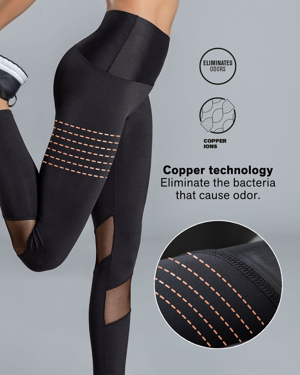 Legging de compresión con mallas transpirables en piernas - Image 18
