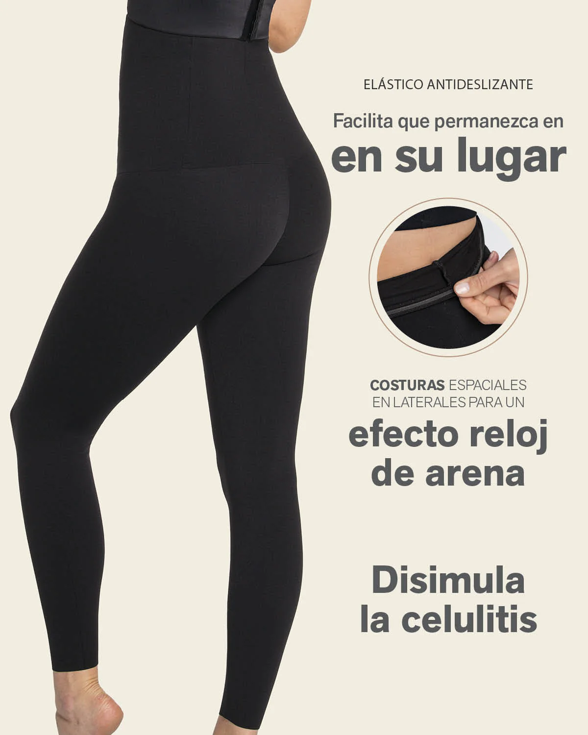 Legging de talle alto moldeador en abdomen y piernas - Image 4