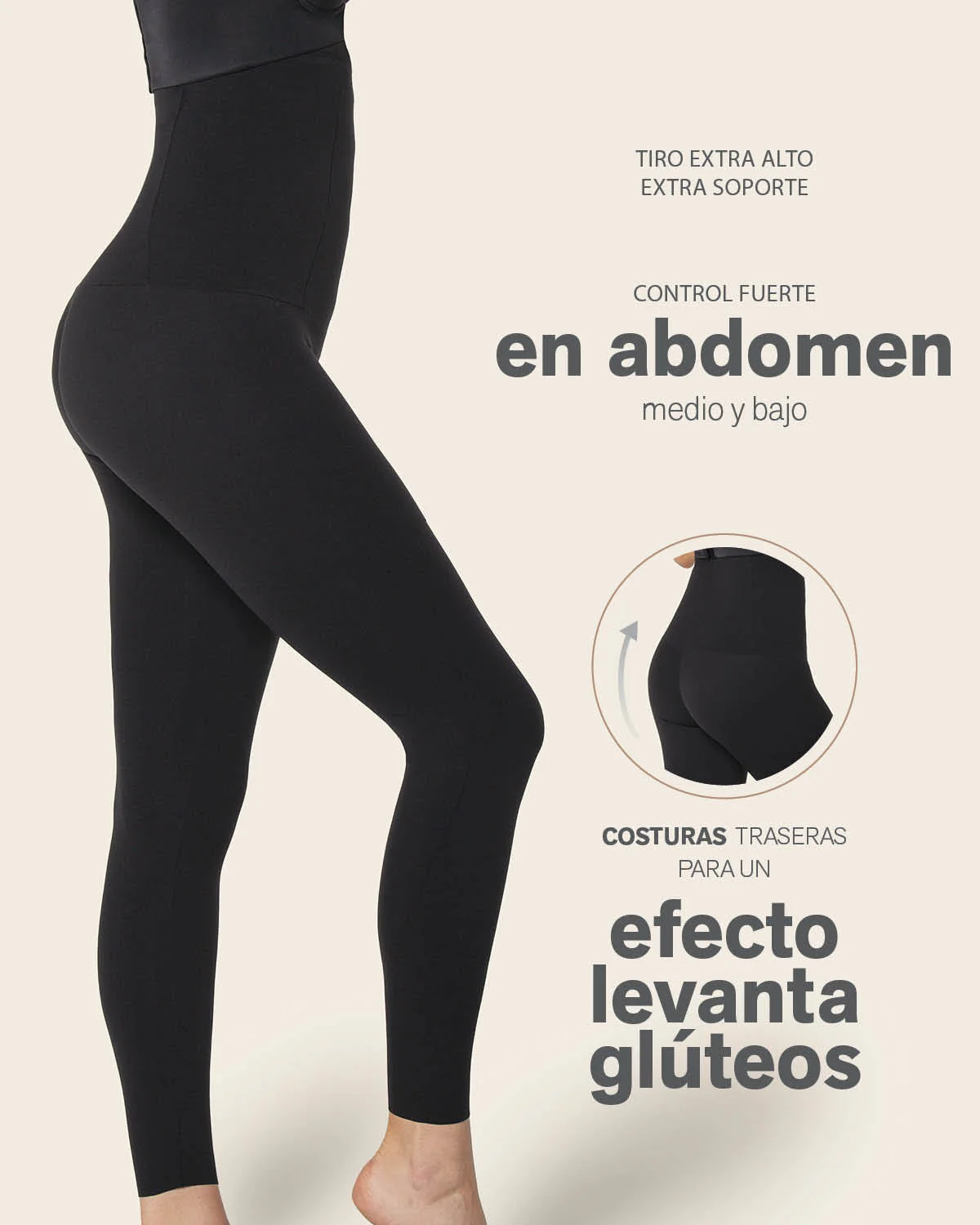 Legging de talle alto moldeador en abdomen y piernas - Image 5