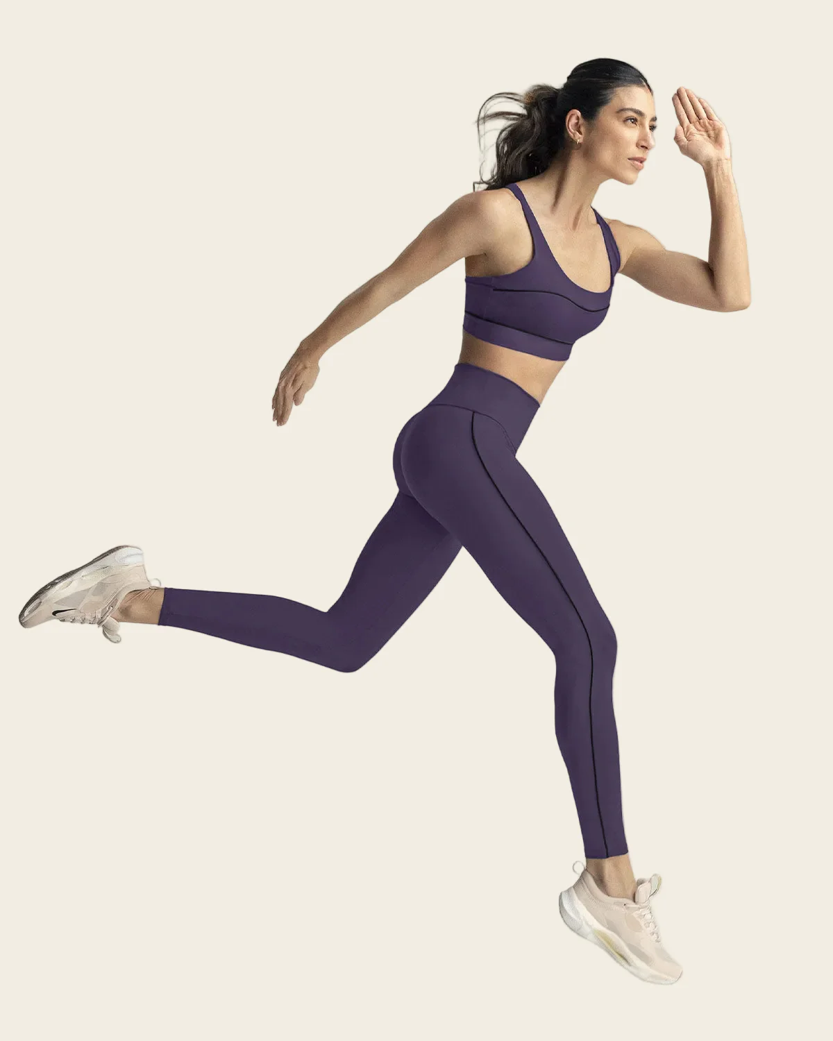 Legging deportivo de compresión con doble capa de tela en pretina - Image 3