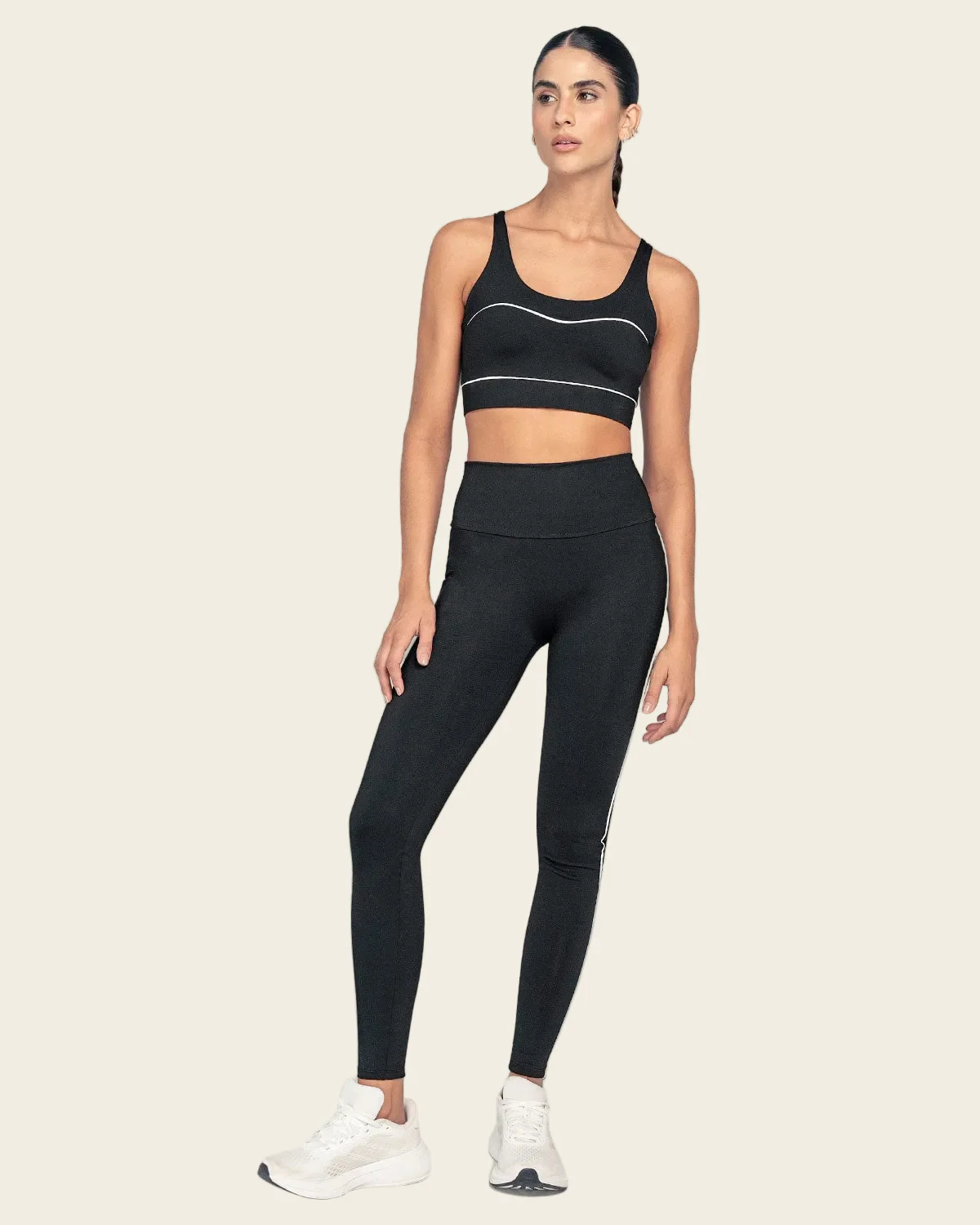 Legging deportivo de compresión con doble capa de tela en pretina - Image 9