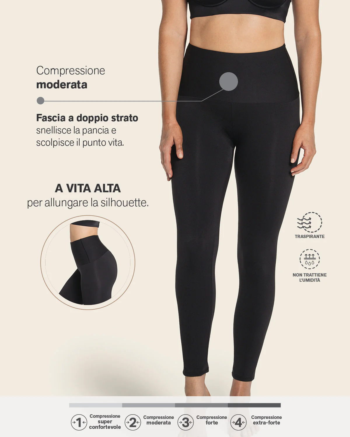 Legging deportivo talle alto de compresión y de secado rápido - Image 14