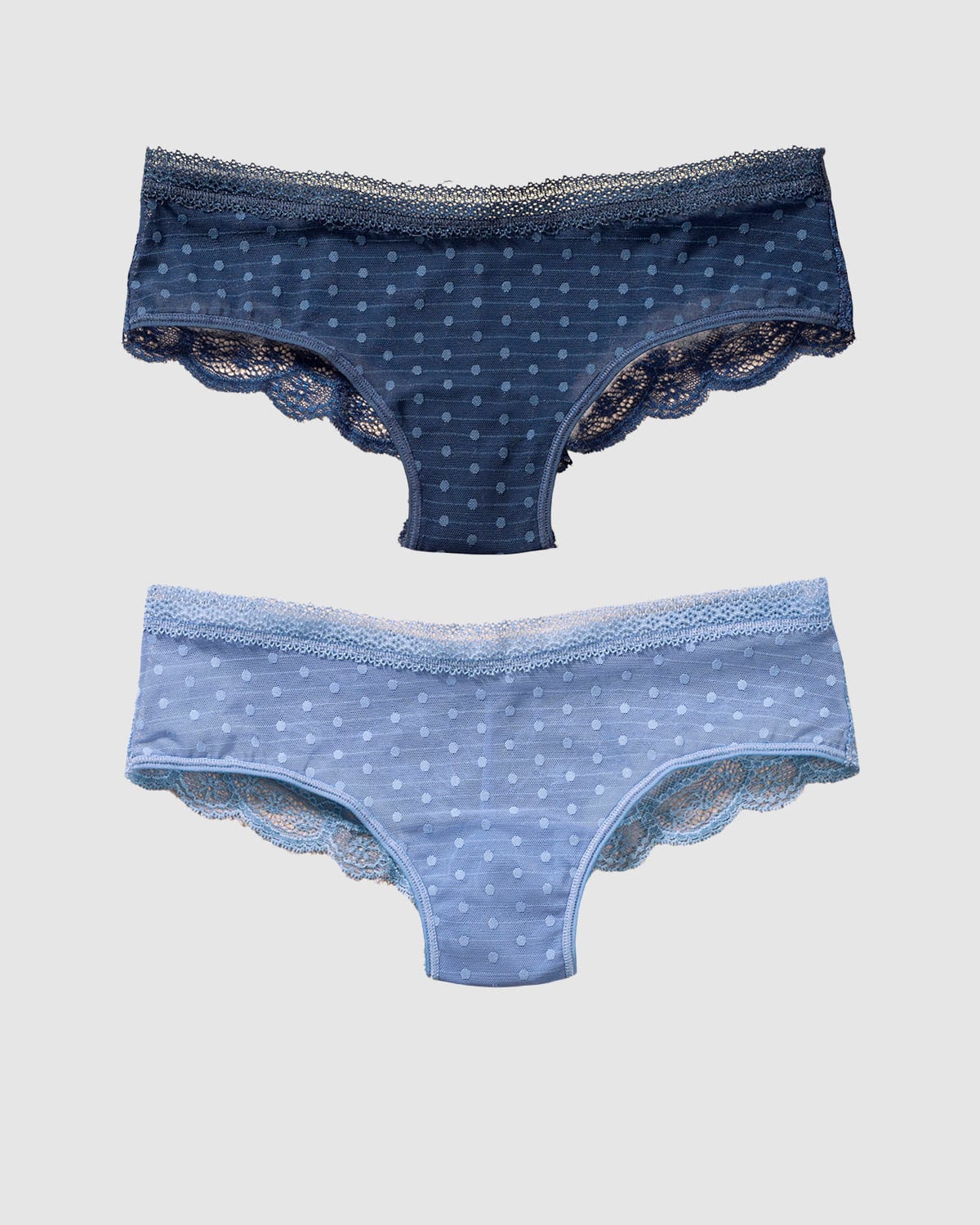 Paquete de 2 Braguitas Tipo Culotte en Encaje y Blonda - Image 32