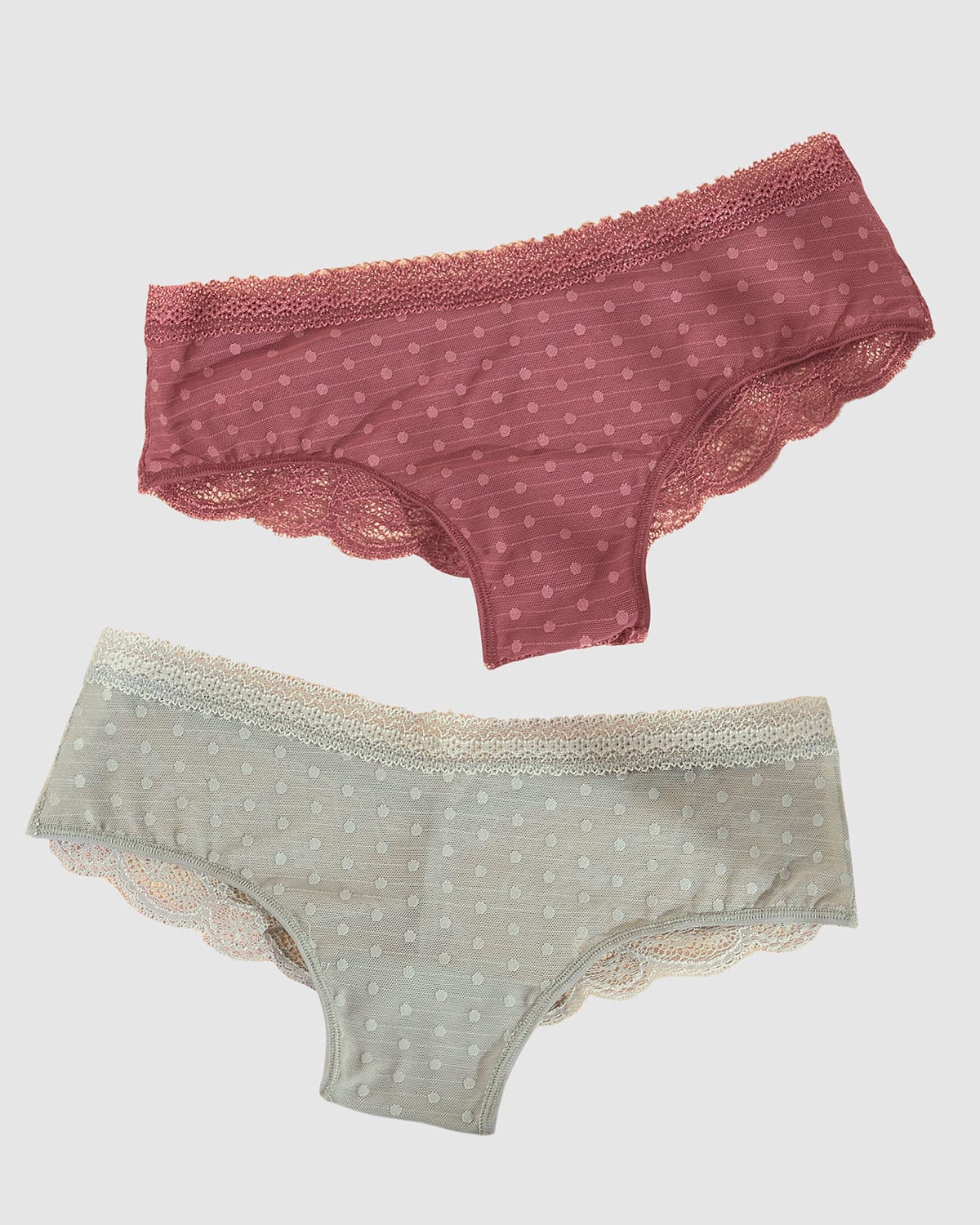 Paquete de 2 Braguitas Tipo Culotte en Encaje y Blonda - Image 37
