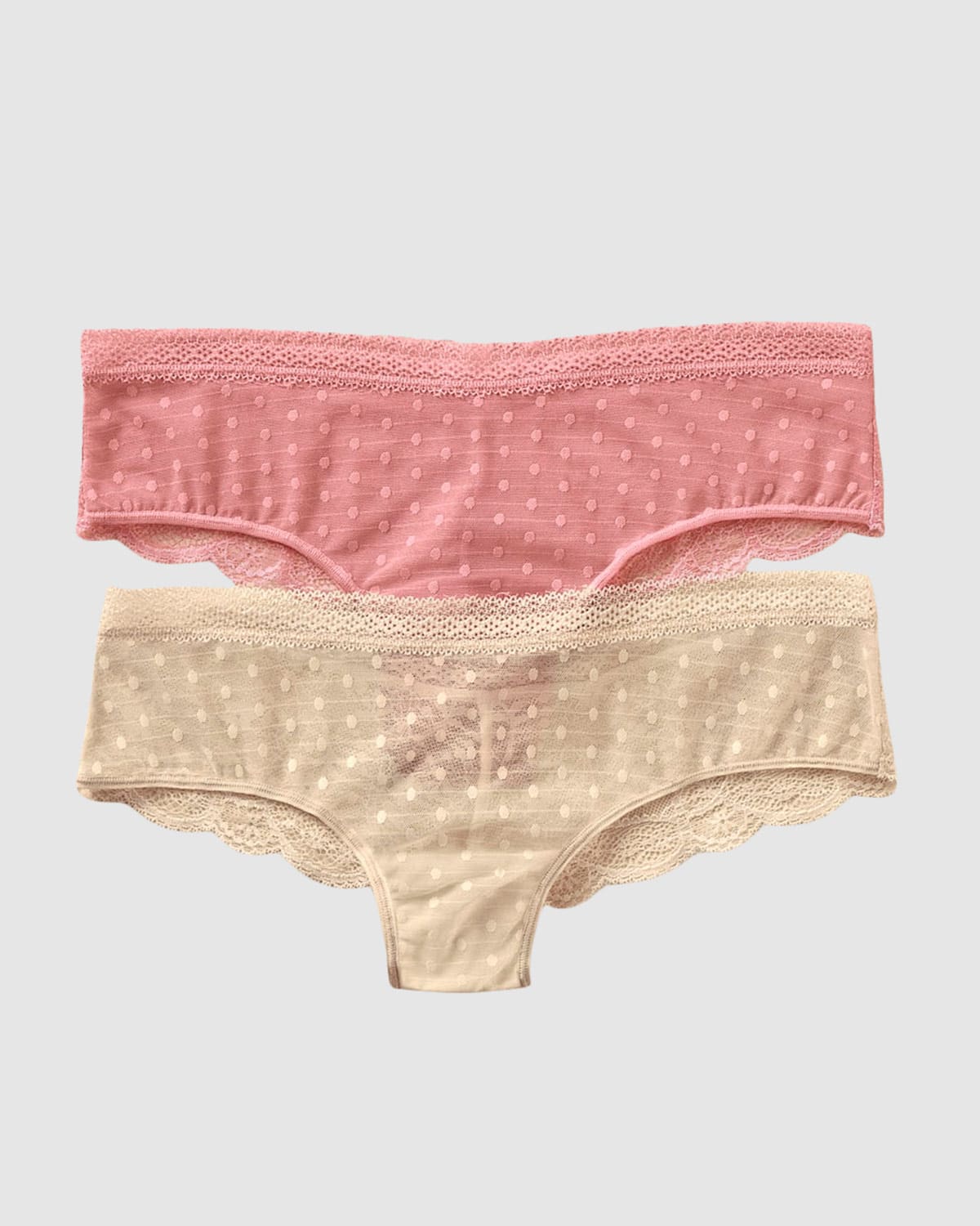 Paquete de 2 Braguitas Tipo Culotte en Encaje y Blonda - Image 42