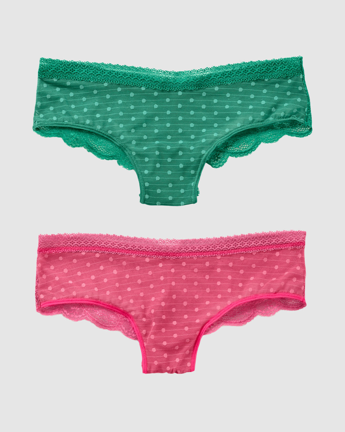 Paquete de 2 Braguitas Tipo Culotte en Encaje y Blonda - Image 47