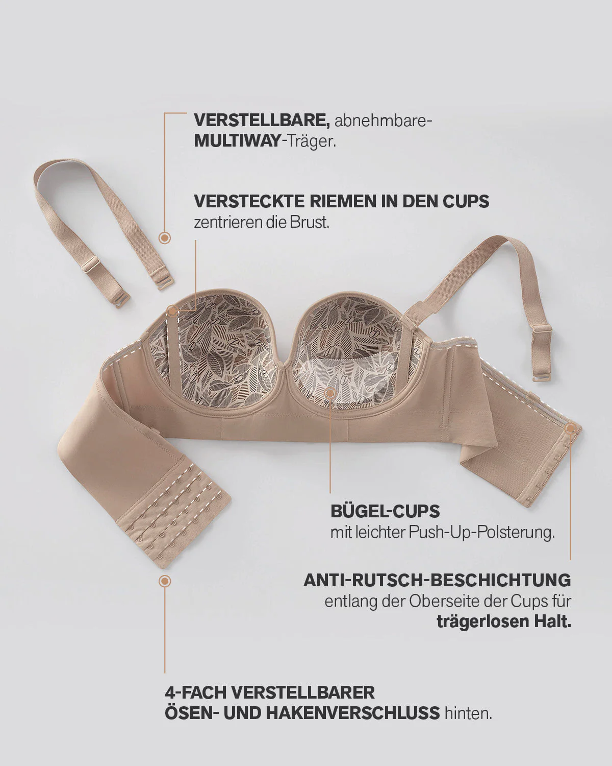 Paquete x 2 sujetadores sin tirantes Bustier 360° de perfección - Image 25