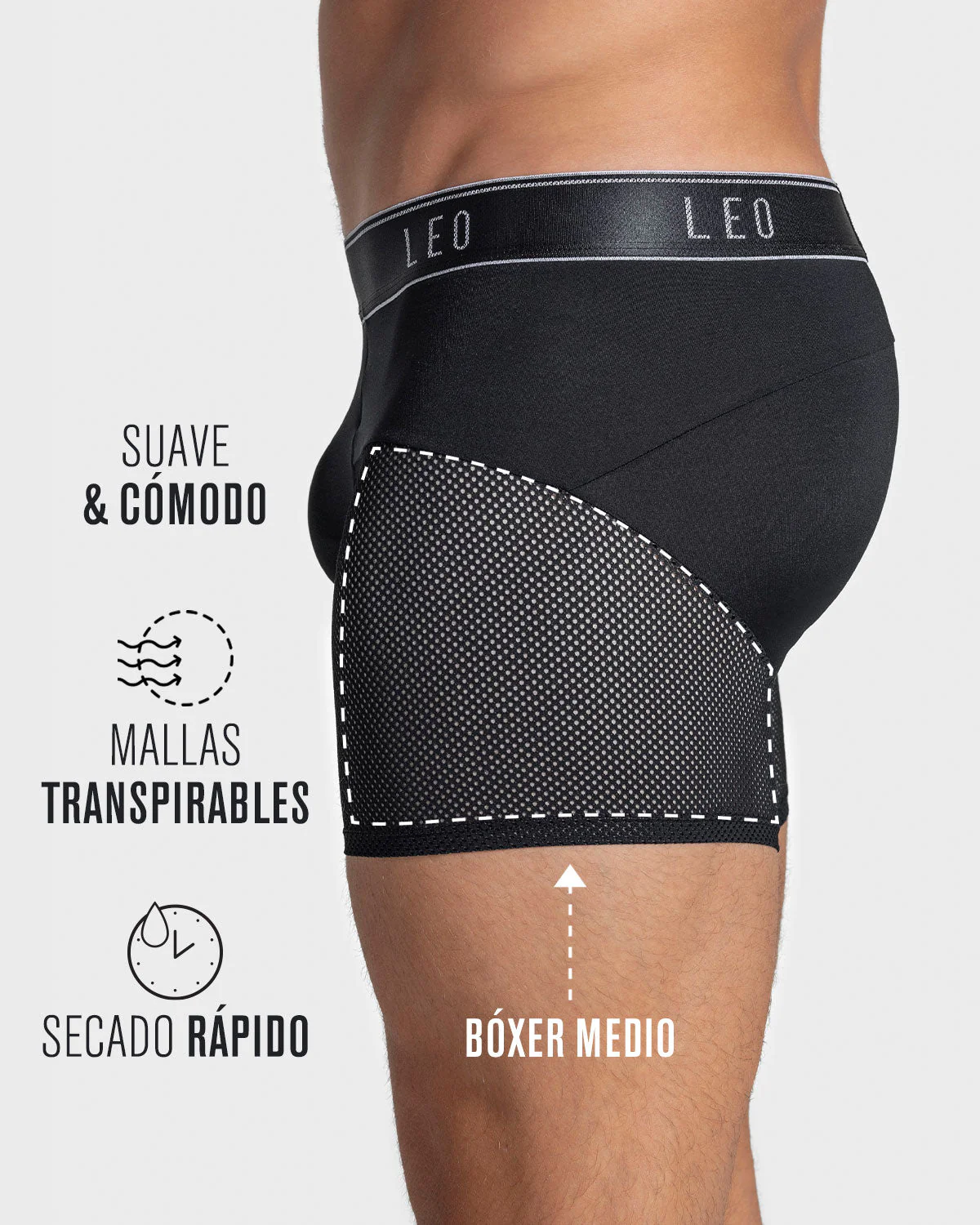 Bóxer medio de secado rápido con mallas transpirables en microfibra - Image 49