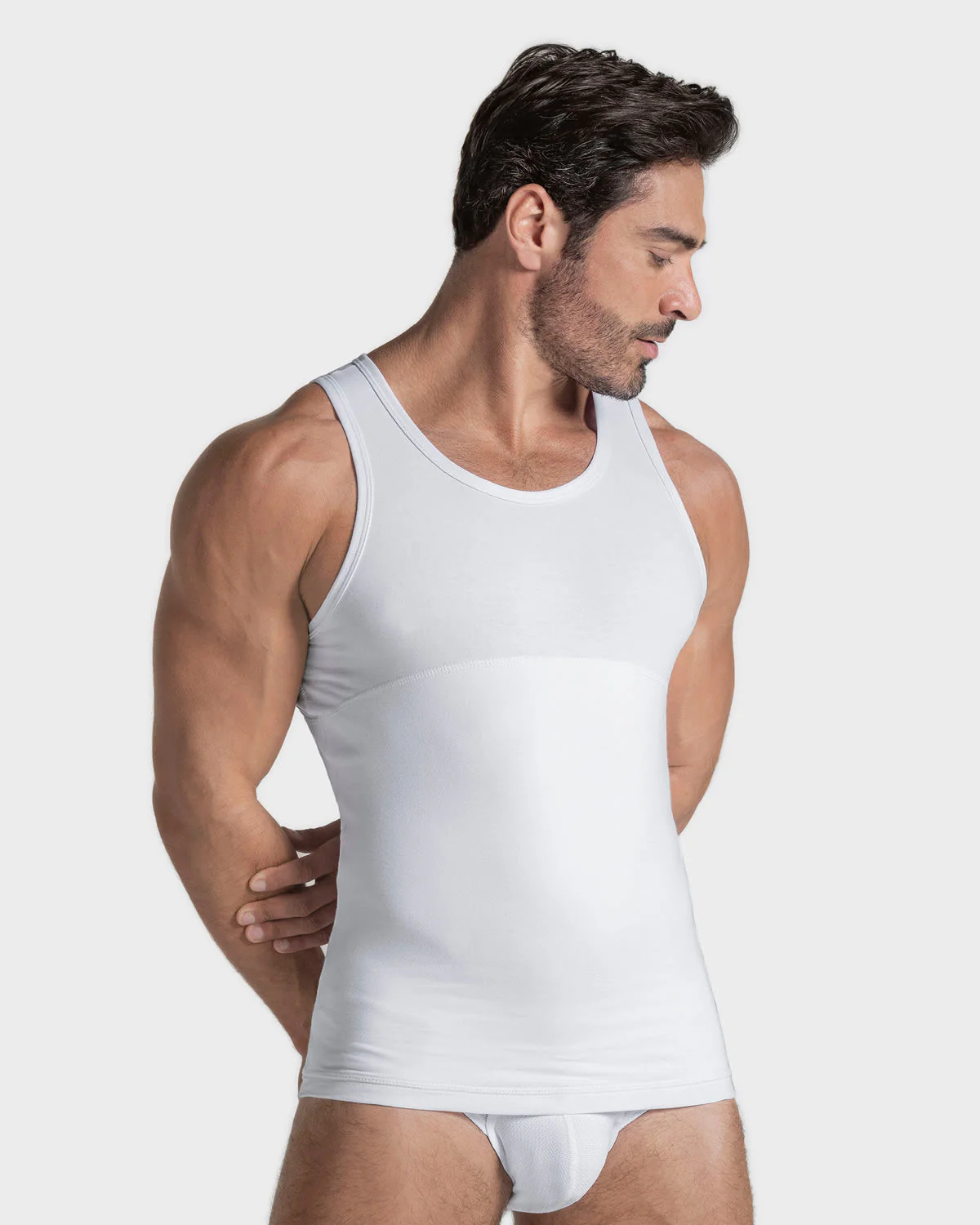 Paquete x 5 camisetas de compresión moderada en abdomen y zona lumbar en algodón elástico - Image 6