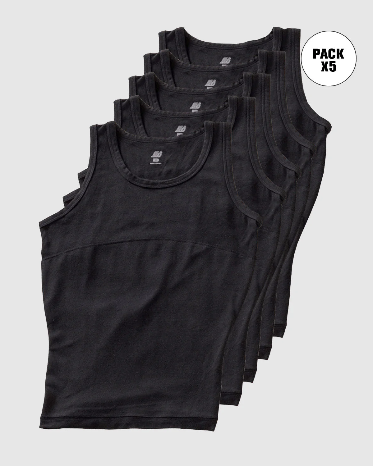 Paquete x 5 camisetas de compresión moderada en abdomen y zona lumbar en algodón elástico - Image 8