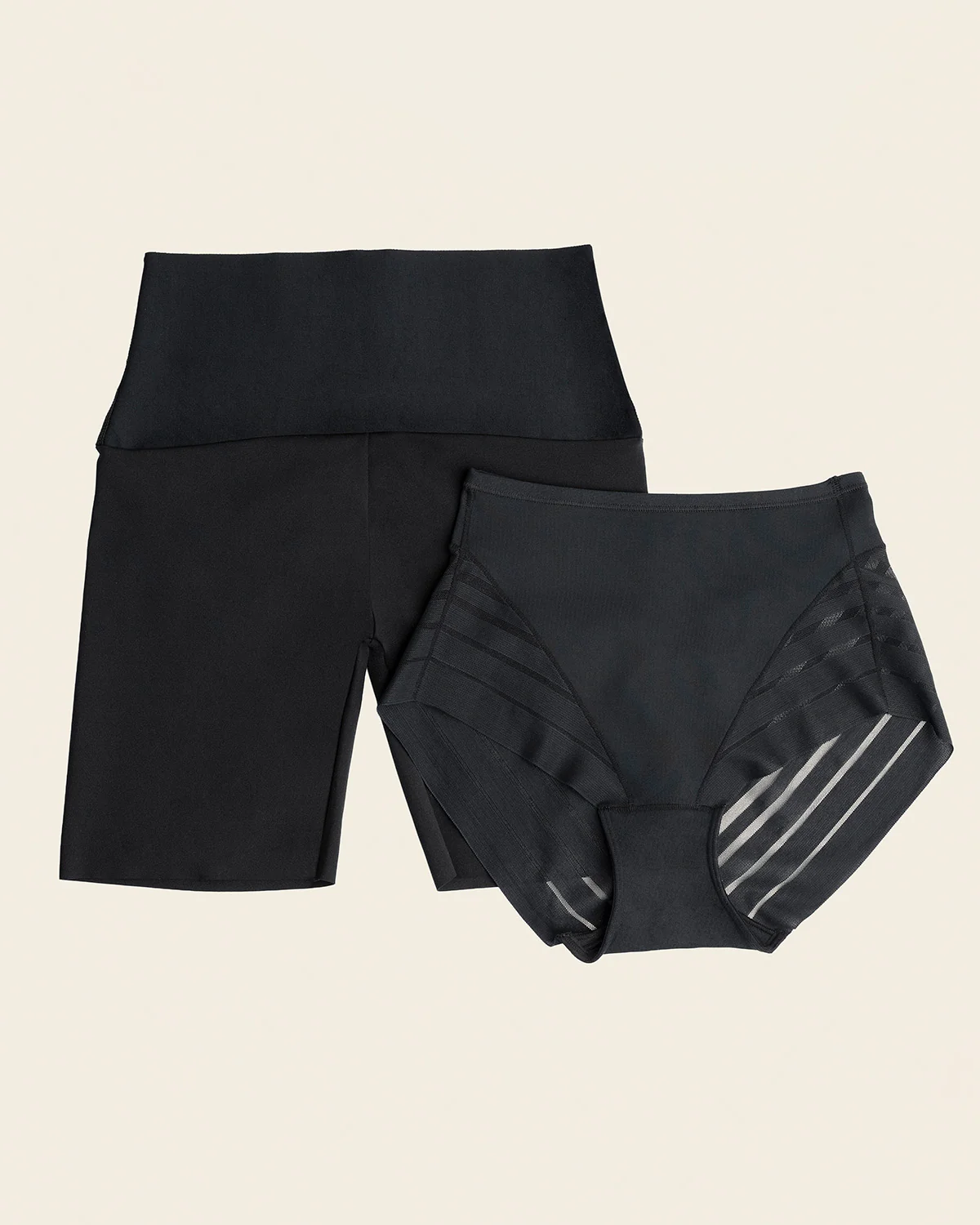 PowerStay Short & Stripe Undetectable Panty en Negro