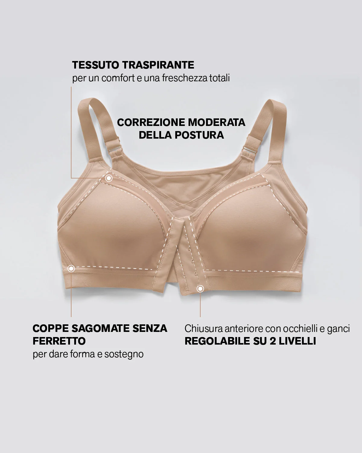 Sujetador facilitador de postura con copas en espuma Multi/Benefit - Image 22