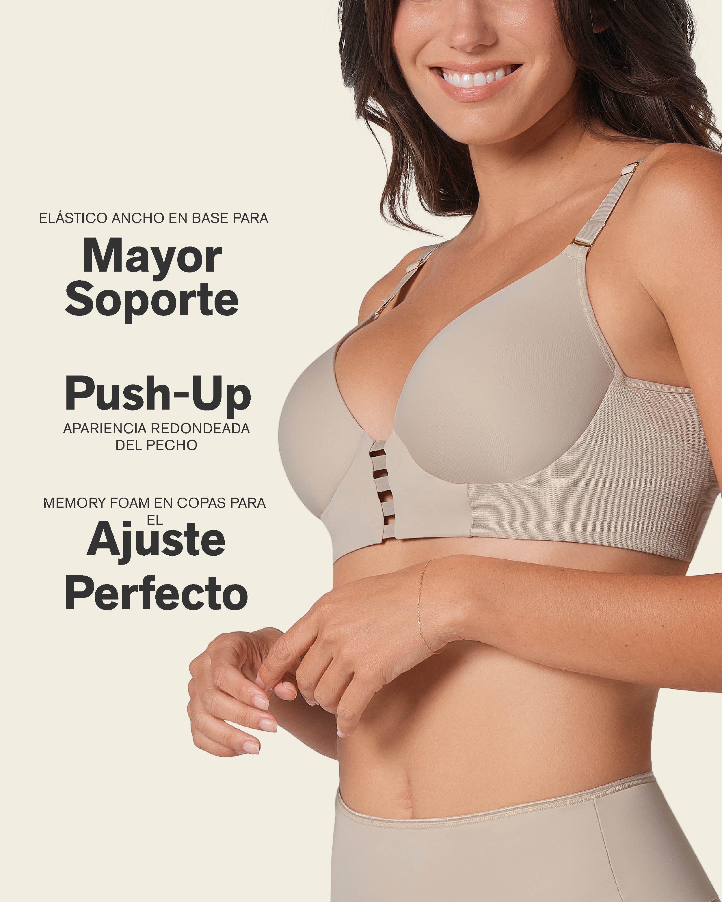 Sujetador triangular de push up alto y buen cubrimiento Memory Bustier - Image 3