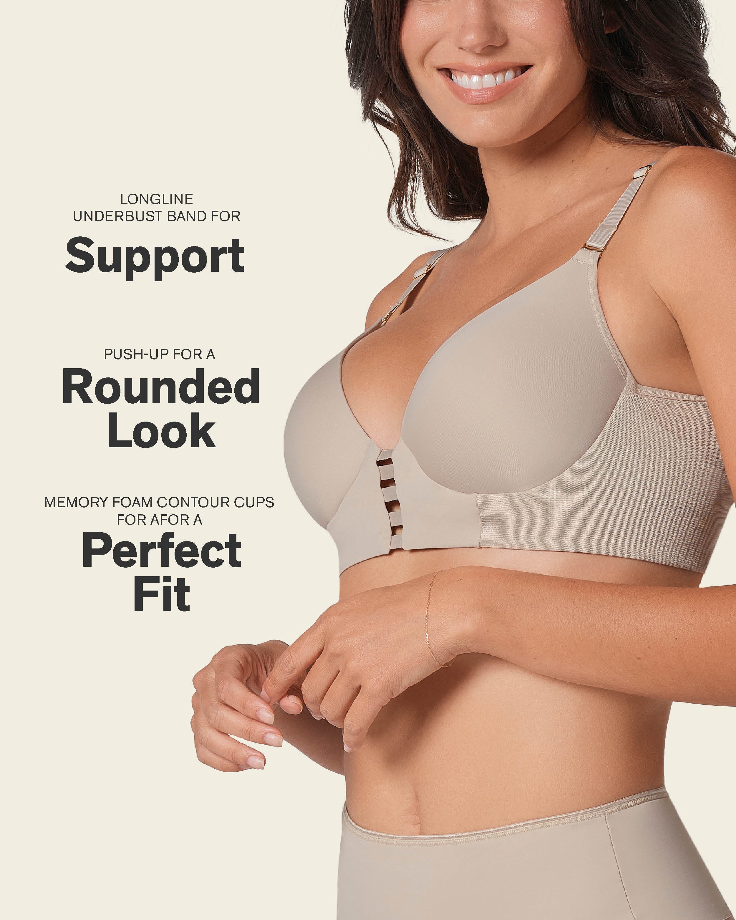 Sujetador triangular de push up alto y buen cubrimiento Memory Bustier - Image 5