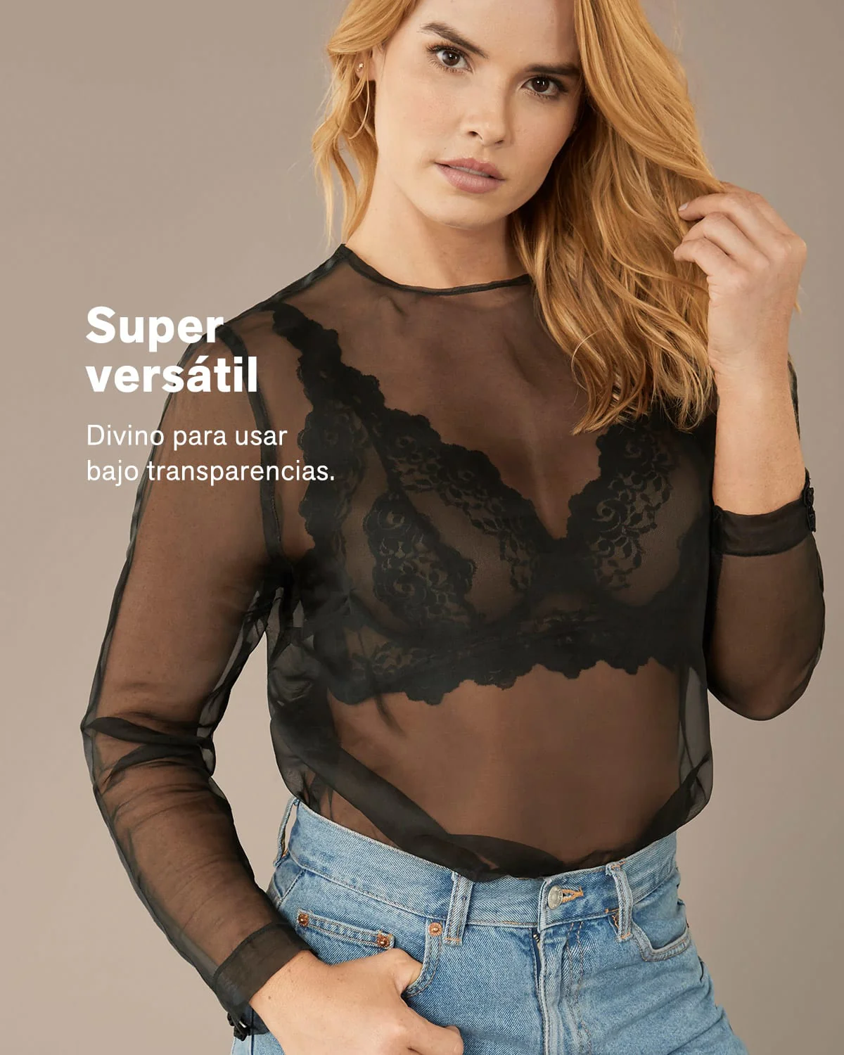 Sujetador tipo bralette en encaje y transparencias - Image 11