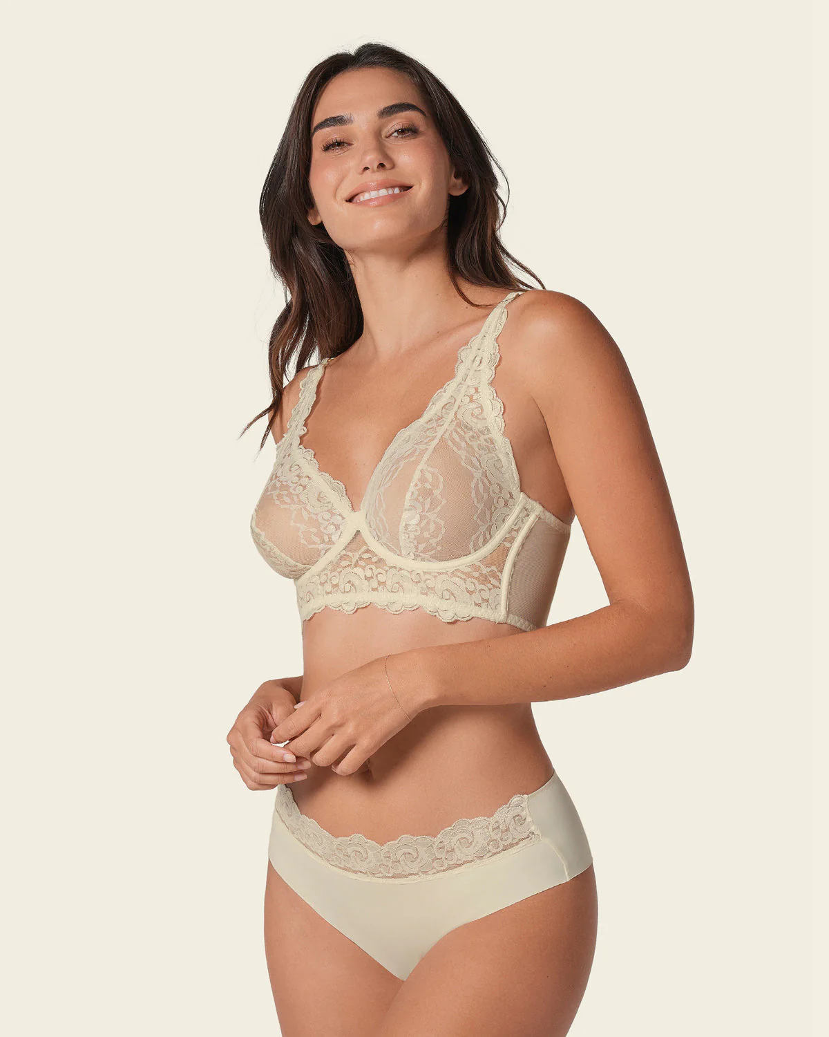 Sujetador tipo bralette en encaje y transparencias - Image 8