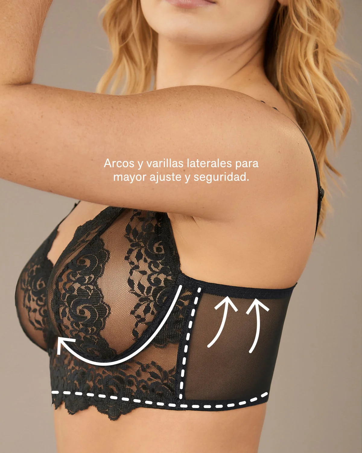 Sujetador tipo bralette en encaje y transparencias - Image 9