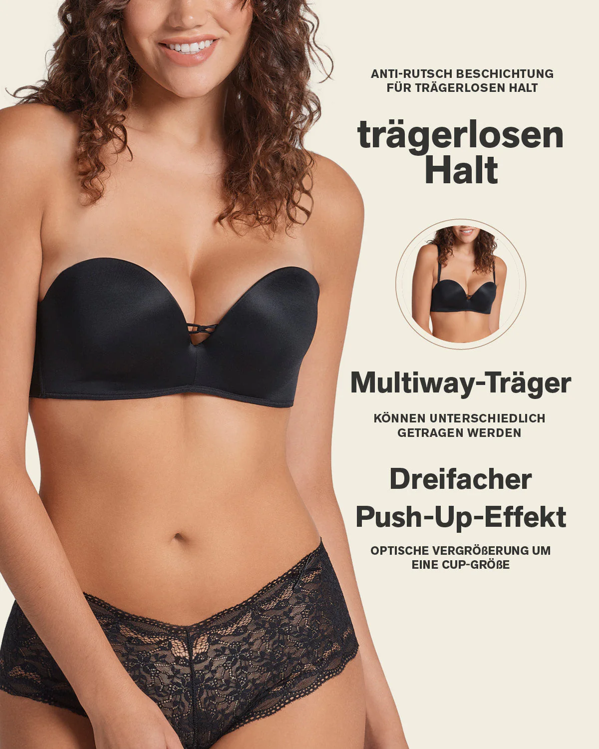 Sujetador WOW de triple push up ideal sin tirantes - Image 11