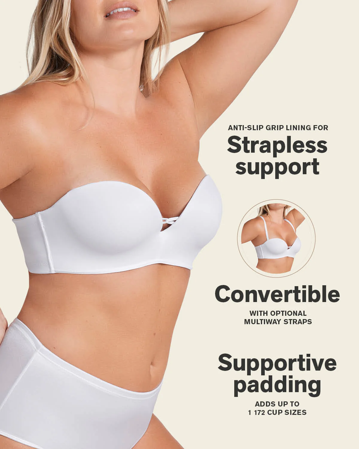 Sujetador WOW de triple push up ideal sin tirantes - Image 18