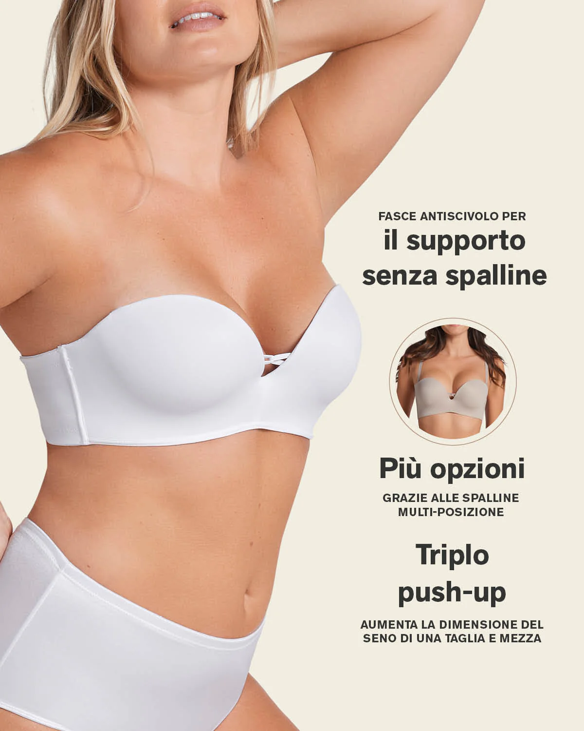 Sujetador WOW de triple push up ideal sin tirantes - Image 20