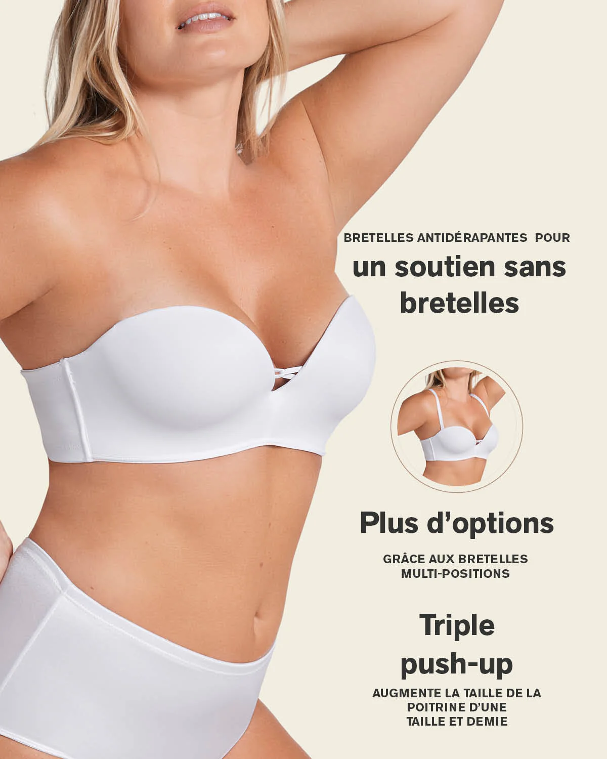 Sujetador WOW de triple push up ideal sin tirantes - Image 22