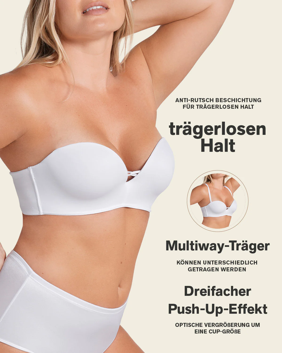 Sujetador WOW de triple push up ideal sin tirantes - Image 24